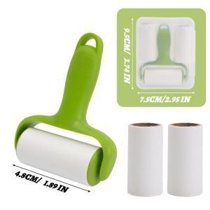 Portable Sticky Hair Roller / with 3 Replacement Paper / Pet Hair Remover Dust Roller / Clothes Lint Brush Hair Remover