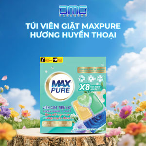 Túi 30 Viên Giặt Maxpure Tiện Lợi 4in1 Hương Huyền Thoại – Sạch Sâu Thơm Lâu 7 Ngày Bảo Vệ Màu Hoàn Hảo