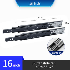 HWJIN Soft Close Full Extension Track (Various Sizes) - Cold Rolled Steel Drawer Slides
