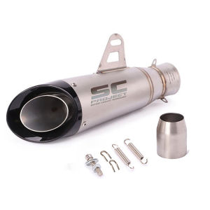 2Inches/51mm Universal Motorcycle Exhaust Pipe Escape Modified Exhaust End Pipe Muffler For ZX6R R1 R3 CB650R S1000RR Z900E MT07 MT09 FZ6 NC700X NC750 ETC