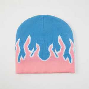 Kupulk Rajut Beanie Hat Dewasa Motif Api Terbaru 2025 Bahan Rajut Woll Berkualitas