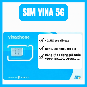 SIM 4G VINAPHONE VÀO MẠNG NGHE GỌI TỐT - SIM VINA 5G | VD90 BIG120 D159G . FREESHIP - CHƯA KÍCH HOẠT