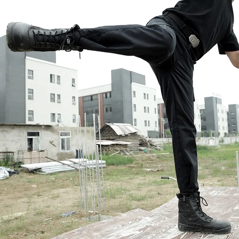 Black Cargo Pants Army Military Tactical Pants Men Work Pantalones