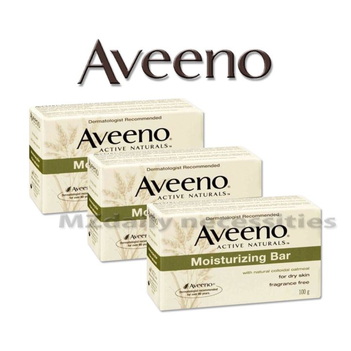 NEW ( SET OF 3 ) Aveeno Moisturizing Bar Soap 100g | Lazada PH