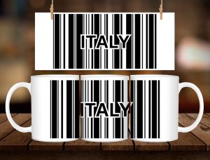 * 1 PC MUG WITH BOX * BARCODE MUG NEW INTERNATIONAL DESIGN 11oz with BOX SOUVENIR (INDONESIA IRELAND ISRAEL ITALY)