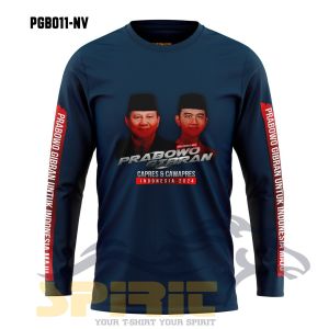 Baju Kaos Prabowo-Gibran Capres Cawapres Kaos Prabowo-Gibran Lengan Panjang Katun Premium Distro