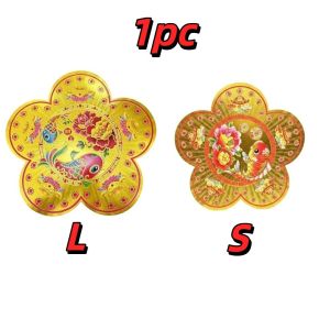 MINOA Decorative Pagoda Base Box Foldable Plum Blossom Pattern Craft Box DIY Thick Cardboard Gift Box Mid-Autumn Festival