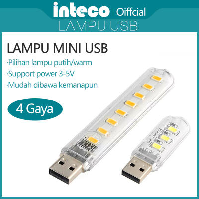Lampu USB 3/8 mata Emergency Senter LED Strip Portable 5V LED Night light Readin