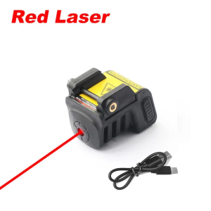 Tactical Laser Sight Red Green Blue Beam USB Rechargeable Compact Laser for 20mm