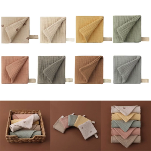 4 Layer Baby Handkerchief Soft Absorbent Gauze Burp Cloth Kids Wipe Cloth Newborn Face Towel Bibs Feeding Bath Towel