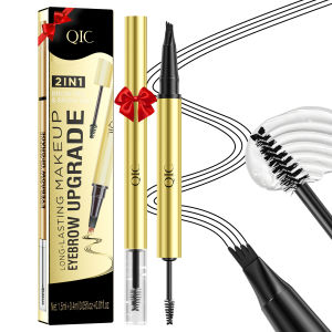 5 Colors 1pc Eyebrow Pen Waterproof 4 Split Tip Eyebrows Pen Eyebrow Tattoo Pen Waterproof Liquid Black Eyebrow Makeup Pencil