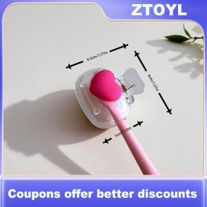 【ZTOYL】 2Pcs Heart Toothbrush Clip Portable Travel Dustproof Toothbrush Head Cover Storage Box Toothbrush Protective Cap