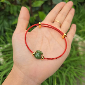 Q2245 Vòng túi tiền Ngọc Bích dây cáp ko kén mệnh - Phong Thuỷ TUDO P