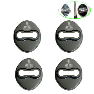 4pcs Car Door Lock cover For Mitsubishi Mirage Lancer Outlander Pajero ASX Triton Grandis Fuso Eclipse door lock Metal caps