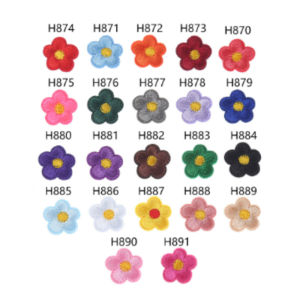 22Pcs Flower Embroidery Patch Iron on for Clothing Decoration Kids Girls Women Garments Patches