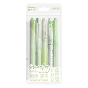 5pcs Bút gel có thể thu vào nhanh chóng làm khô gel mực bút Nhật Ký Bút viết chữ trường học văn phòng Nguồn cung cấp 0.5mm Bút điểm
