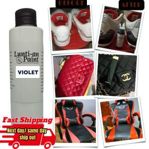 Violet Glossy Leather Paint Midsole Paint Shoe Paint Sneakers Paint DIY Shoe Restoration Paint Acrylic and Non Acrylic for Leather Bags shoes and wallets Water based Paint