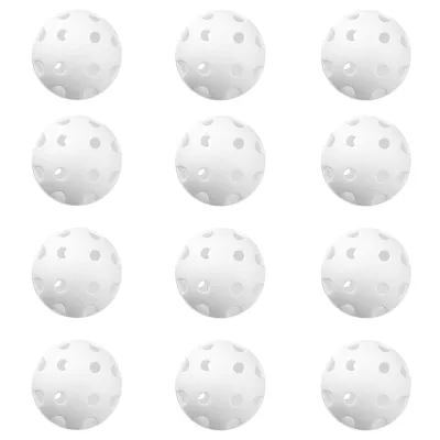 12/50Pcs 41mm 26 Holes Hollow Golf Sports Indoor Training Practice Plastic Ball
