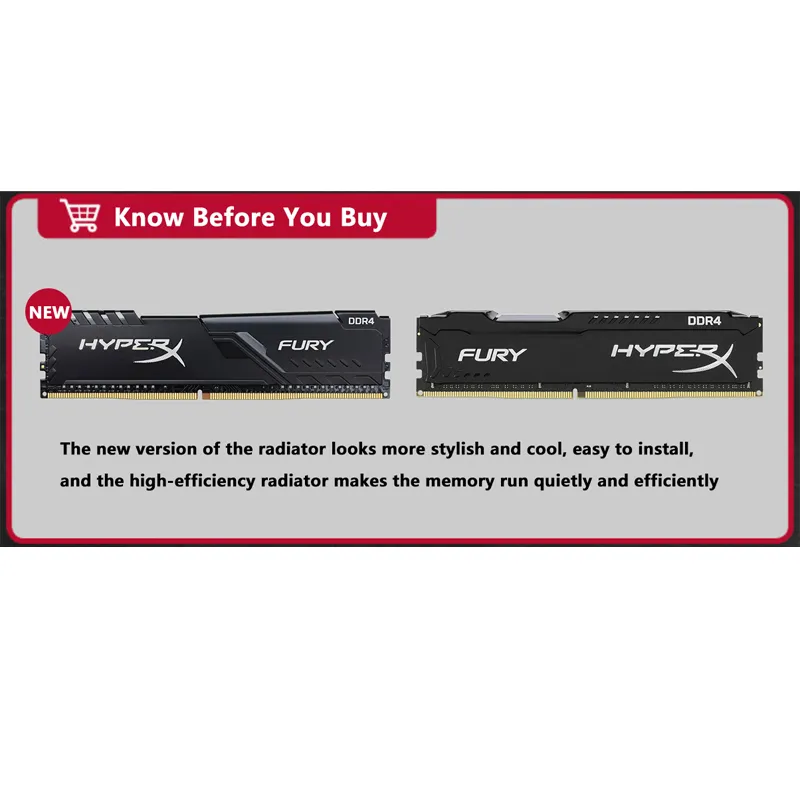 Kingston HyperX Fury RAM DDR4 32GB(16GBX2) 16GB(8GBX2) 2133/2400