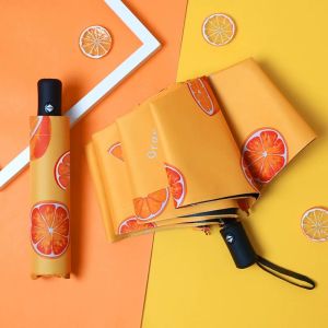 Full Automatic Umbrella Fresh Sunscreen UV Proof Sunny and Rainy Day Dual Use Fruits Design Umbrella