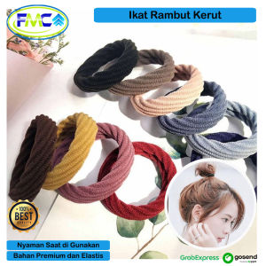 Ikat Rambut Korea Style Model Kerut Lucu Aksesoris Fasion Anak Dewasa Elastis Warna Warni