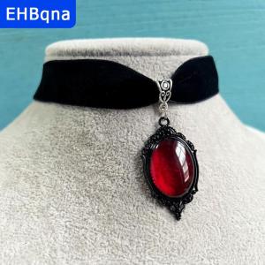 [COD] EHBqna SPORTS สร้อยคอโชคเกอร์จี้แวมไพร์โกธิคสร้อยคอกำมะหยี่สำหรับผู้หญิงเครื่องประดับคาถาแฟชั่นของขวัญ