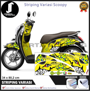STIKER STRIPING VARIASI MONSTER SCOOPY STRIPING VARIASI