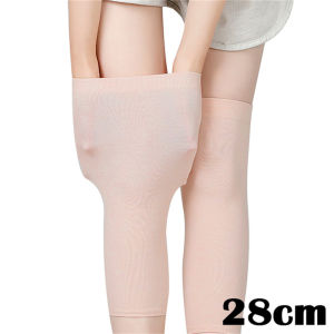 1Pair Elastic Leg Cover Protecter Cotton Knee Pads Sport Compression Knee Support Sleeve Summer Air-conditioned Room Warmer Long Socks
