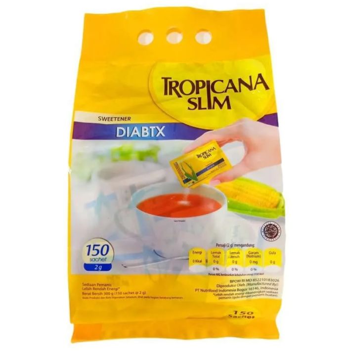 Tropicana Slim Sweetener DIABTX Kemasa Bag Isi 150 Sachet Gula Pasir ...