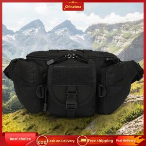 [Chinatera Malll]Multipurpose Waist Pack Nylon Portable Outdoor Sports Waist Pack Waterproof Large Capacity for Camping Hiking Traveling Running