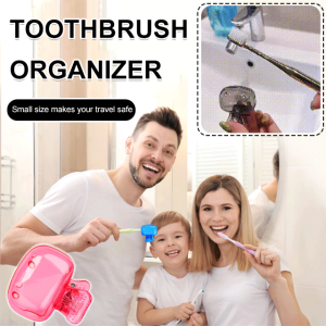 Toothbrush Storage Clip Portable Transparent Toothbrush Head Protective Cover with Plastic Clip