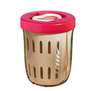 Space Saving Multipurpose Kitchen Cup For Meal Storage Drain Basket Travel Friendly Lid Organiser