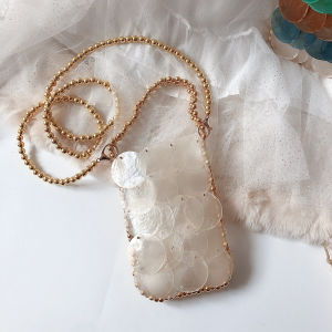 2021 New Colorful Handmade Woven Shell Bag Fashionable Colorful Womens Handbag Beaded Chain Fish Scale Bag