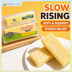 Butter Stick Squishy Toy Slow Rising Squeeze Stress Toy Realistic Food Fidget Toy ADHD Autism