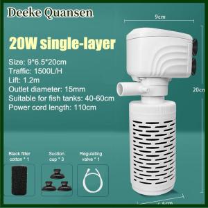 Deeke 3 Trong 1 Aquarium Lọc Bơm Im Lặng Fish Tank Chìm Không Khí Oxy Aerator Aquarium Máy Bơm Không Khí Nước Changer Bơm Sóng Nhà Sản Xuất