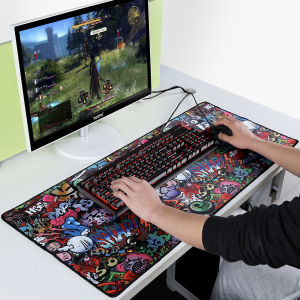 (Bisa COD) Alas Mouse Gaming Keren EASYIDEA Gaming Mouse Pad Street Grafitti Desk Mat