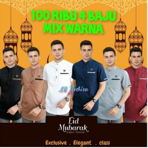 100 RIBU DAPAT 4 Baju Koko Kurta Pakistan Pria Dewasa Lengan Pendek Premium Import Model Terbaru2024