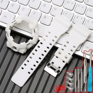 Dây đeo nhựa với trường hợp thích hợp cho Casio G-SHOCK GA-700 GA-710 GA-735 của nam giới Camo Đồng hồ dây đeo phụ kiện dây đeo cổ tay gờ lắp khung