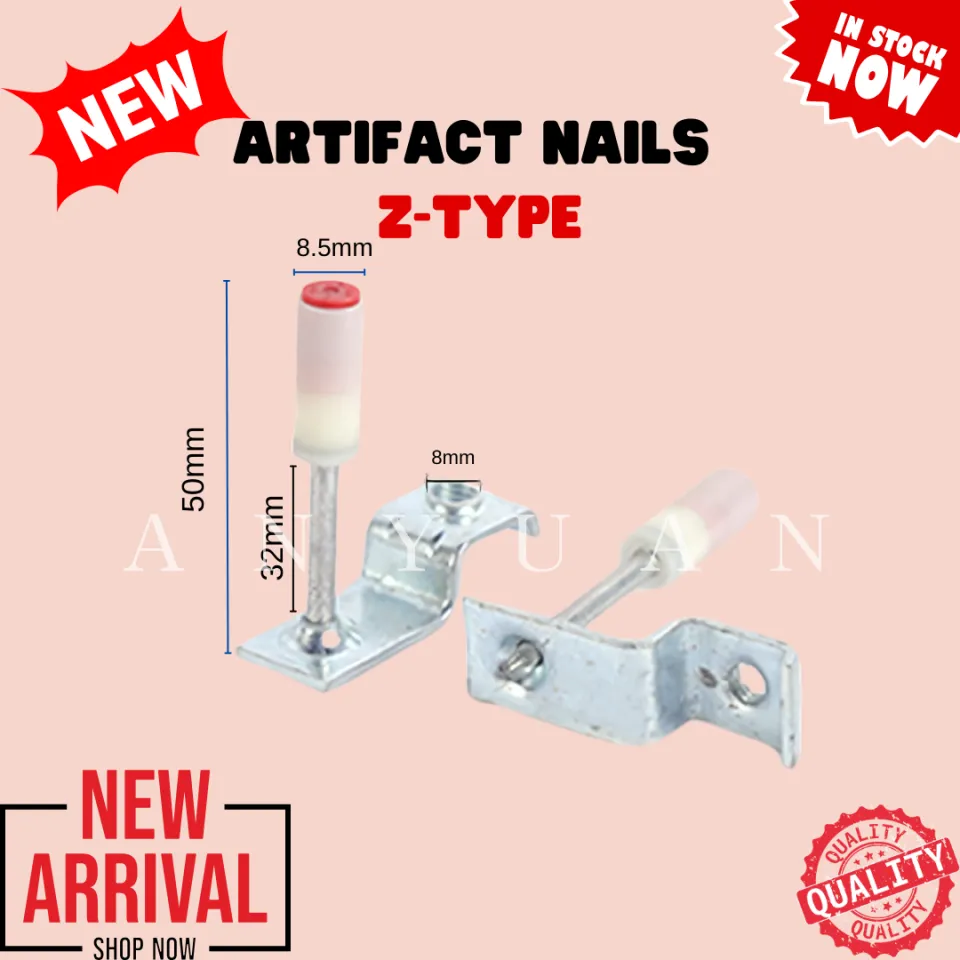 100pcs Ceiling Artifacts Nails Z-Type Nails for Fullthreaded rod
