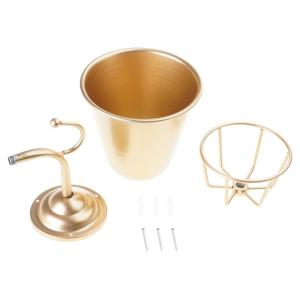 Tường tàu với cổ điển lớp phủ kim loại treo tường container hoa cắm bình sắp xếp treo tổ chức nhà decors