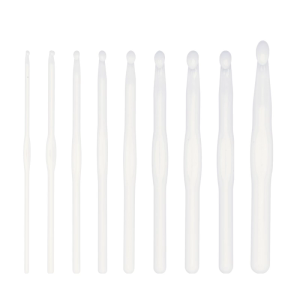 9pcs acrylics móc đan với tay cầm thoải mái 3mm-10mm 12mm cho đan dệt Ergonomic móc đan cho người mới bắt đầu