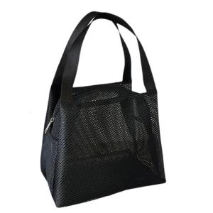 Lưới thông gió Túi đựng mỹ phẩm rõ ràng lưu trữ Organizer rộng rãi ngăn có thể gập lại tay cầm mang đi phòng tập thể dục Essential chủ