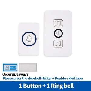 HTF Wireless Smart Doorbell with 38 Ringtones and IP44 Waterproof Design