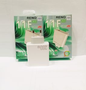 Batok Adapter OPP RENO 11F 5G 280W Fast Charger Super Vooc Support Fast Charging