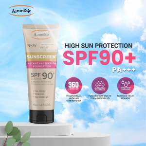 Sunscreen Airongsie SPF50+ PA++++ Krim Wajah Bayi & dewasa   Krim Pelindung Terik Matahari Pemutih Badan Wajah Bayi Anti Penuaan 45Ml 100% Asli