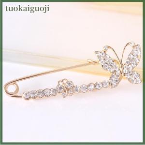 tuokaiguoji Women Brooches Scarf Bling Bling Rhinestone Flower Brooch Pins