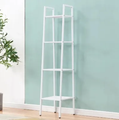 Book Shelf Metal shelf 4 Tier Storage LERBERG Style Organizer Rack Nordic Minimalist Corner Shelves