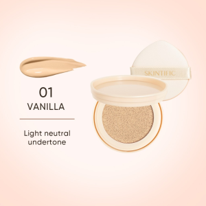 SKINTIFIC Perfect Air Cushion Foundation SPF35 PA++++ – Full Coverage Long-Lasting Natural Radiant Finish | Lightweight Makeup for All Skin Types