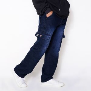 RA Cloth Celana Cargo Panjang Jeans Reguler Size Jumbo Underline