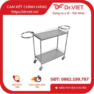 Xe inox 35x50 2 tầng 2 vòng thau DCG28 Đức Cường